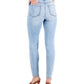 INC International Concepts Women's Mid Rise Skinny Jeans Blue Size 2