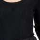INC International Concepts Women's Foil Scoop Neck Sweater Black Size XX-Large