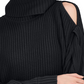 INC International Concepts Women's Cold Shoulder Cable Sleeve Sweater Black Size X-Small
