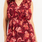 INC International Concepts Women's Floral Print Flutter Sleeve Dress Pink Size Medium