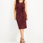 INC International Concepts Women's Printed Satin Midi Dress Red Size Small