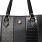 Giani Bernini Women's Croc Embossed Colorblock Faux Leather Tote Black Size Regular