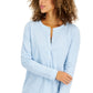 Style & Co Women's Cotton Crewneck Top Blue Size Large