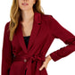 Alfani Women's Tie Waist Satin Blazer Red Size X-Small