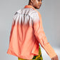 And Now This Men's Reflective Long Sleeve Button Up Shirt Orange Size XX-Large