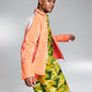 And Now This Men's Reflective Long Sleeve Button Up Shirt Orange Size XX-Large