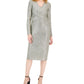 INC International Concepts Women's Crossover Bodice Dress Gold Size XL