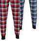 Hanes Men's 2Pk Flannel Sleep Jogger Pants Blue Size Medium
