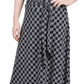 NY Collection Women's Maxi Skirt With Sash Waist Tie Gray Size Petite Large