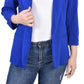 NY Collection Women's 3/4 Sleeve Scuba Crepe Jacket Blue Size Petite Small