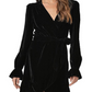Paige Ysabel Velvet Mini Dress Black