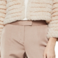 BCBGMAXAZRIA Women's Cropped Faux Fur Jacket Pink Size XX-Small