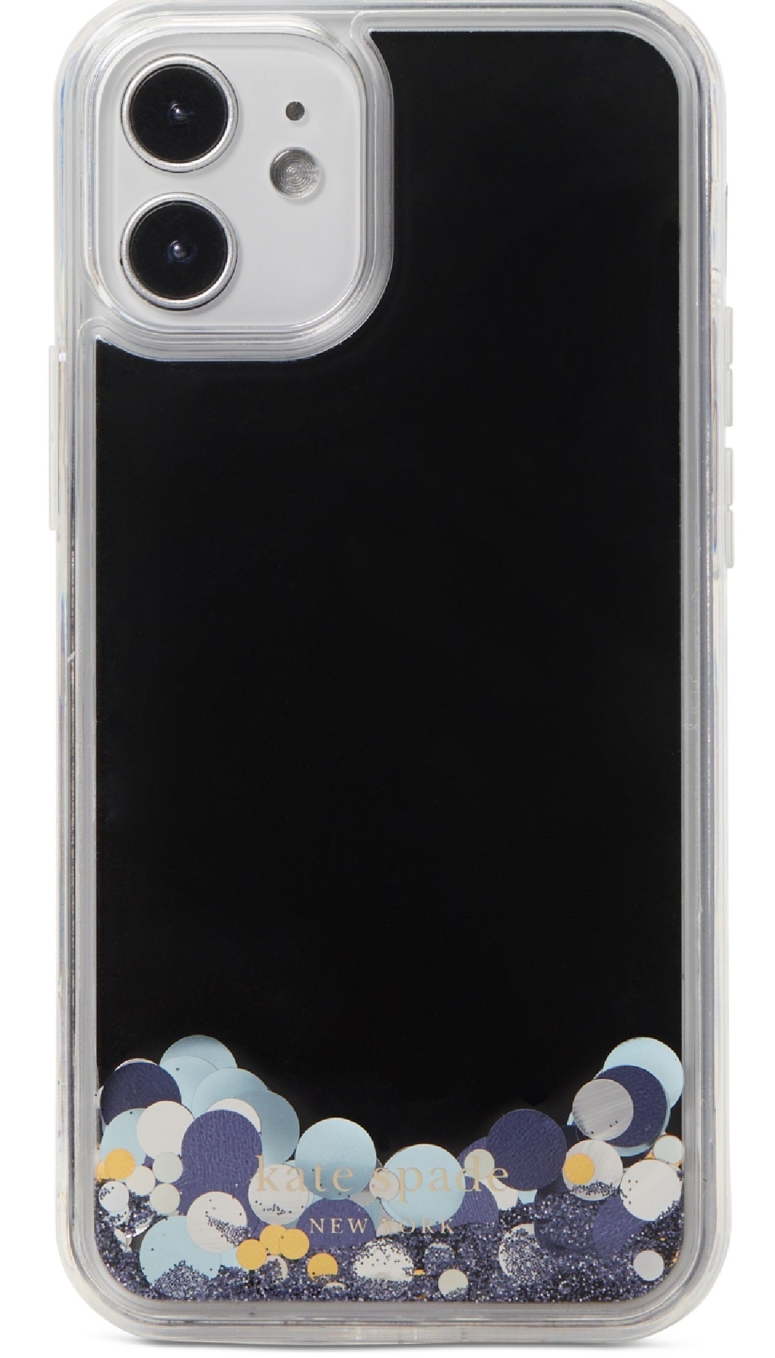 Kate Spade New York Women's Liquid Glitter Confetti Iphone 12 Mini Case Black Size Regular