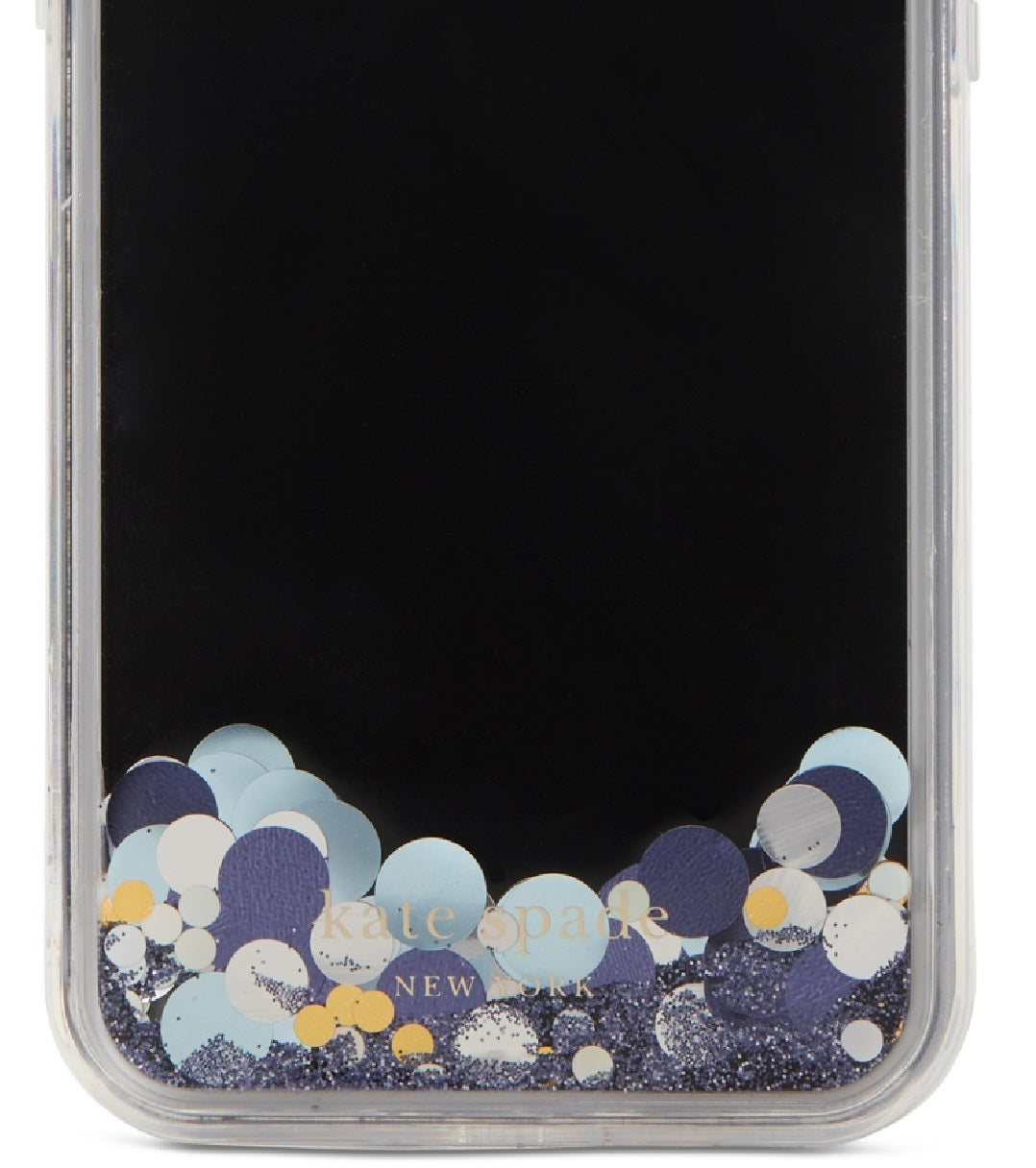 Kate Spade New York Women's Liquid Glitter Confetti Iphone 12 Mini Case Black Size Regular