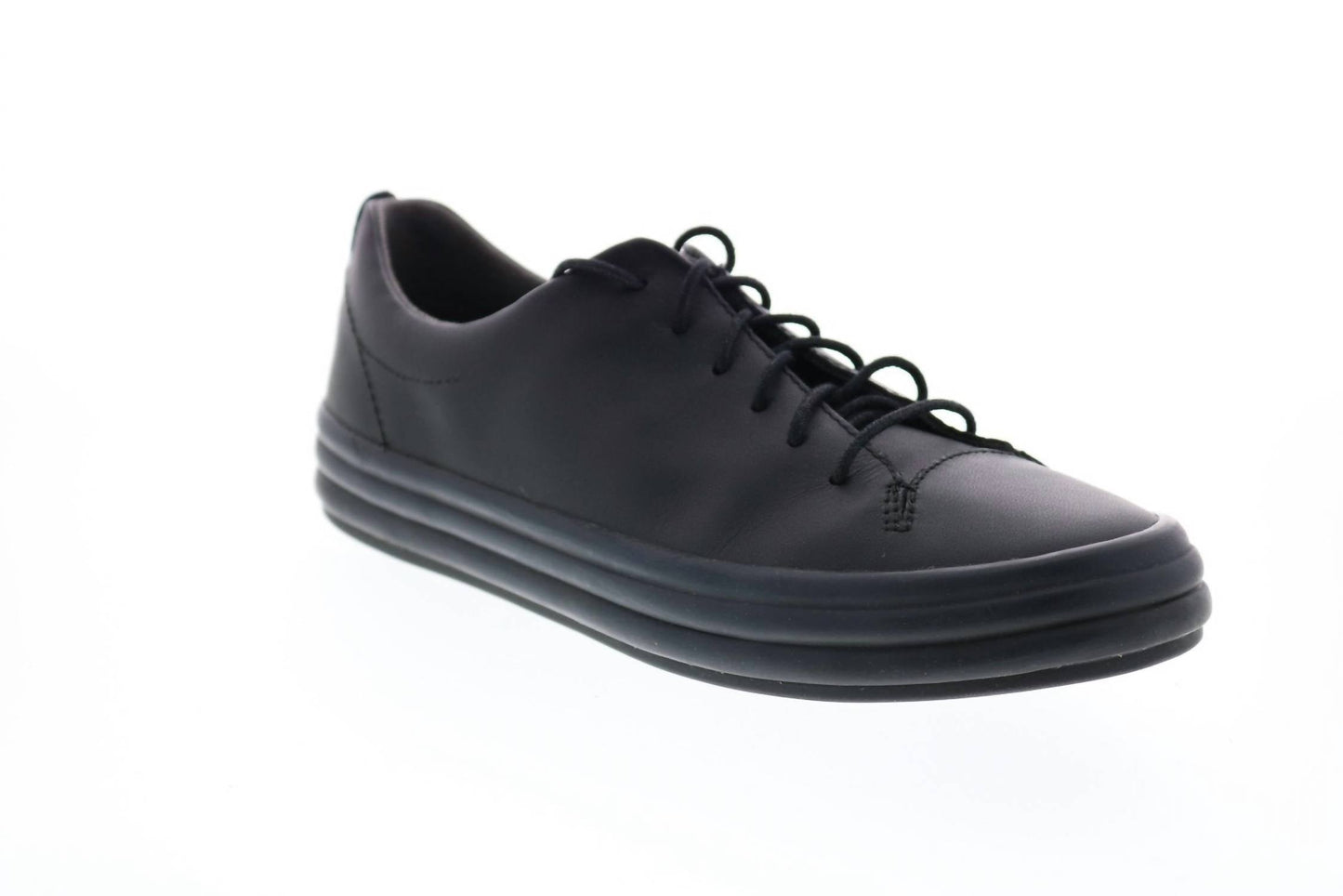 Camper - Women's Black Leather Lace Up Euro Sneakers Shoes