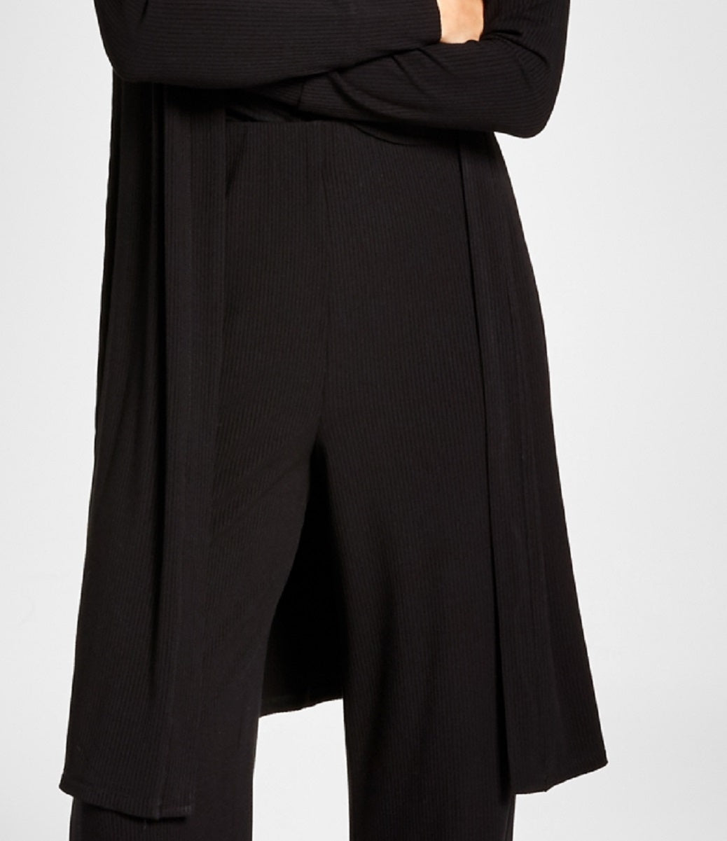 And Now This Women's Ribbed Duster Cardigan Black Size X-Large