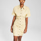 And Now This Women's Button Front Dress Brown Size Large