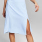 And Now This Women's Side Slit MIDI Skirt Blue Size M