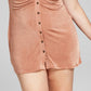And Now This Women's Ruched Shirtdress Brown Size 3X