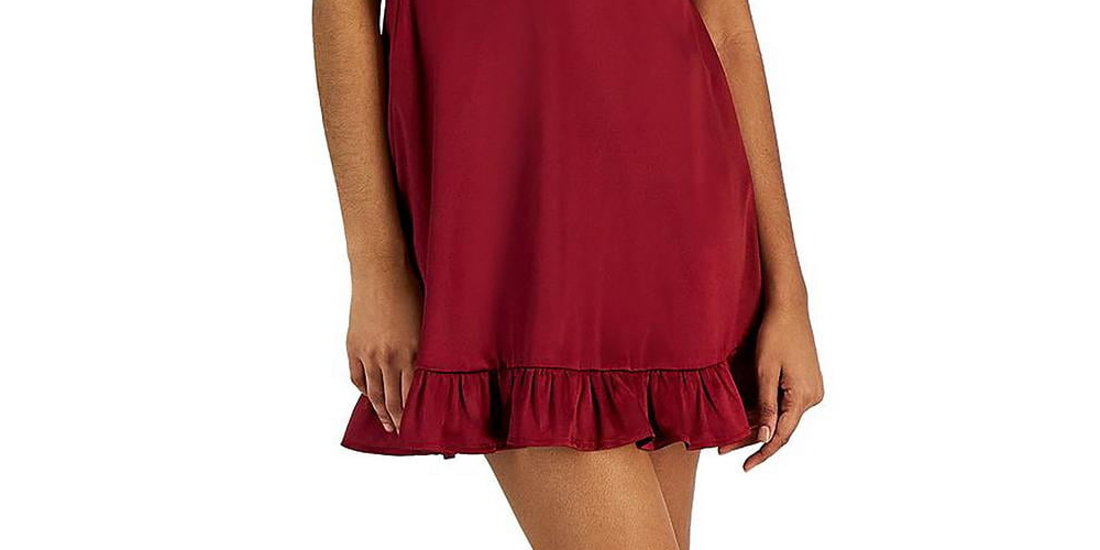 Kit & Sky Junior's Lace Trimmed V Neck Dress Pink Size Small