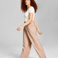 And Now This Women's High-Rise Wide Leg Textured Trouser Pants Brown Size Large