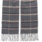 V. Fraas Men's Patterned Cashmink Scarf Gray Size Regular