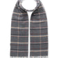 V. Fraas Men's Patterned Cashmink Scarf Gray Size Regular