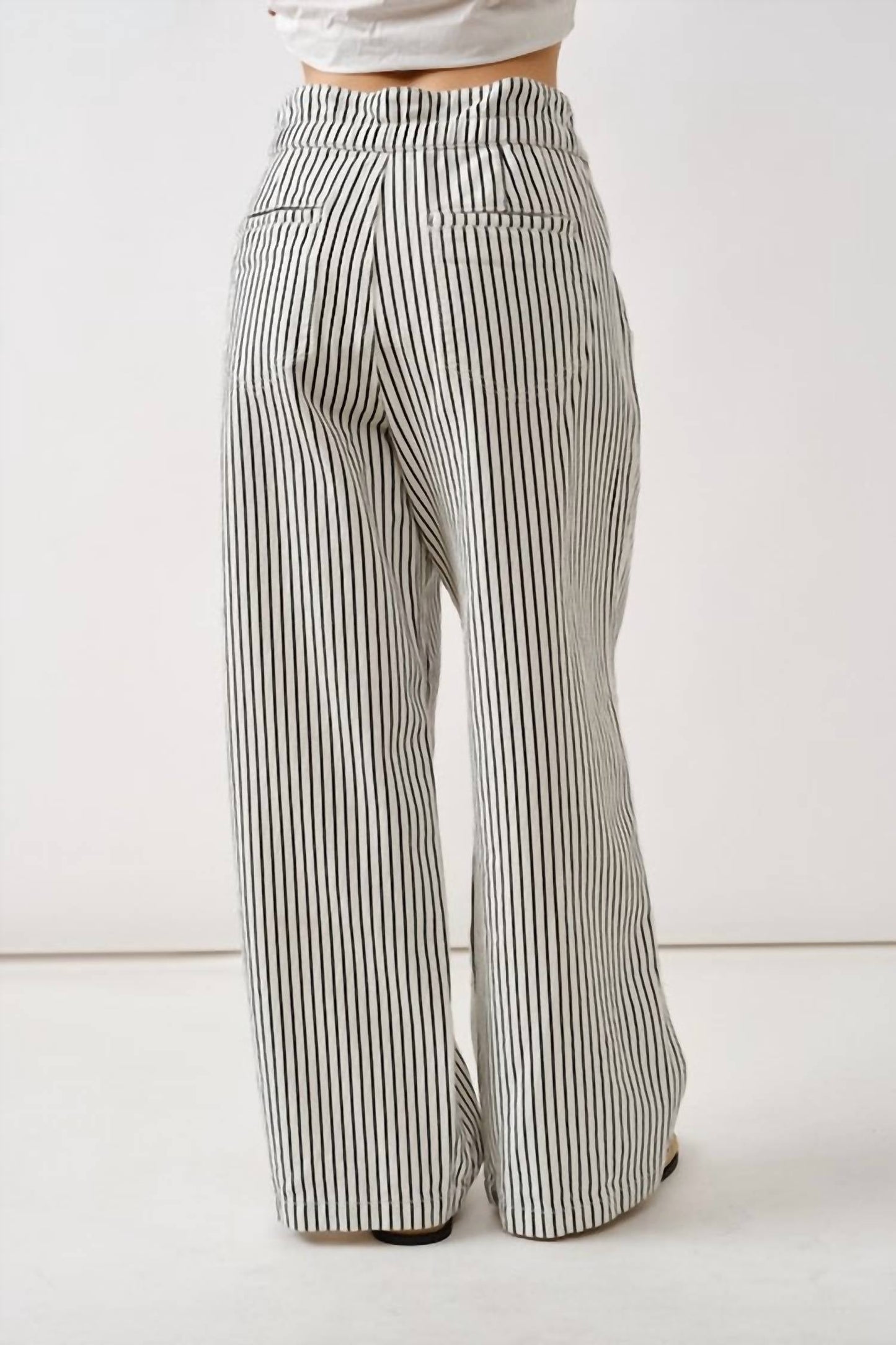Aaron & Amber - Trisha Stripe Wide Leg Pants
