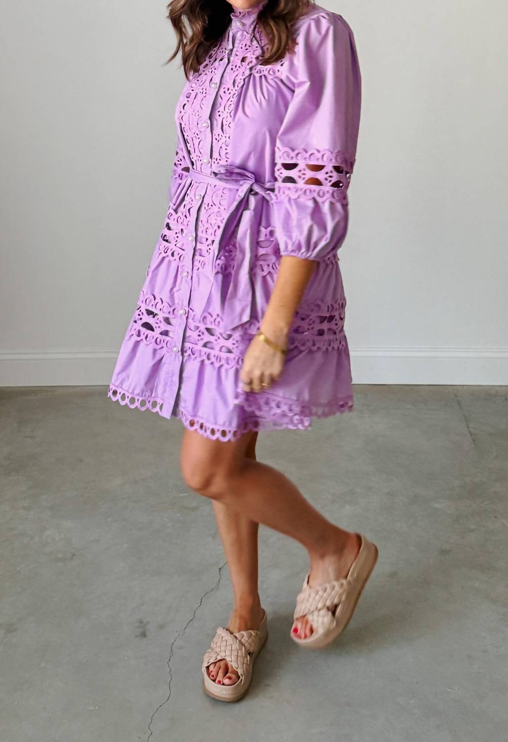 Entro - Pearl & Lace Mini Dress
