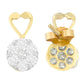14K Yellow Gold 1ct. TDW Round-cut Diamond Earrings (I-J,SI2-I1)