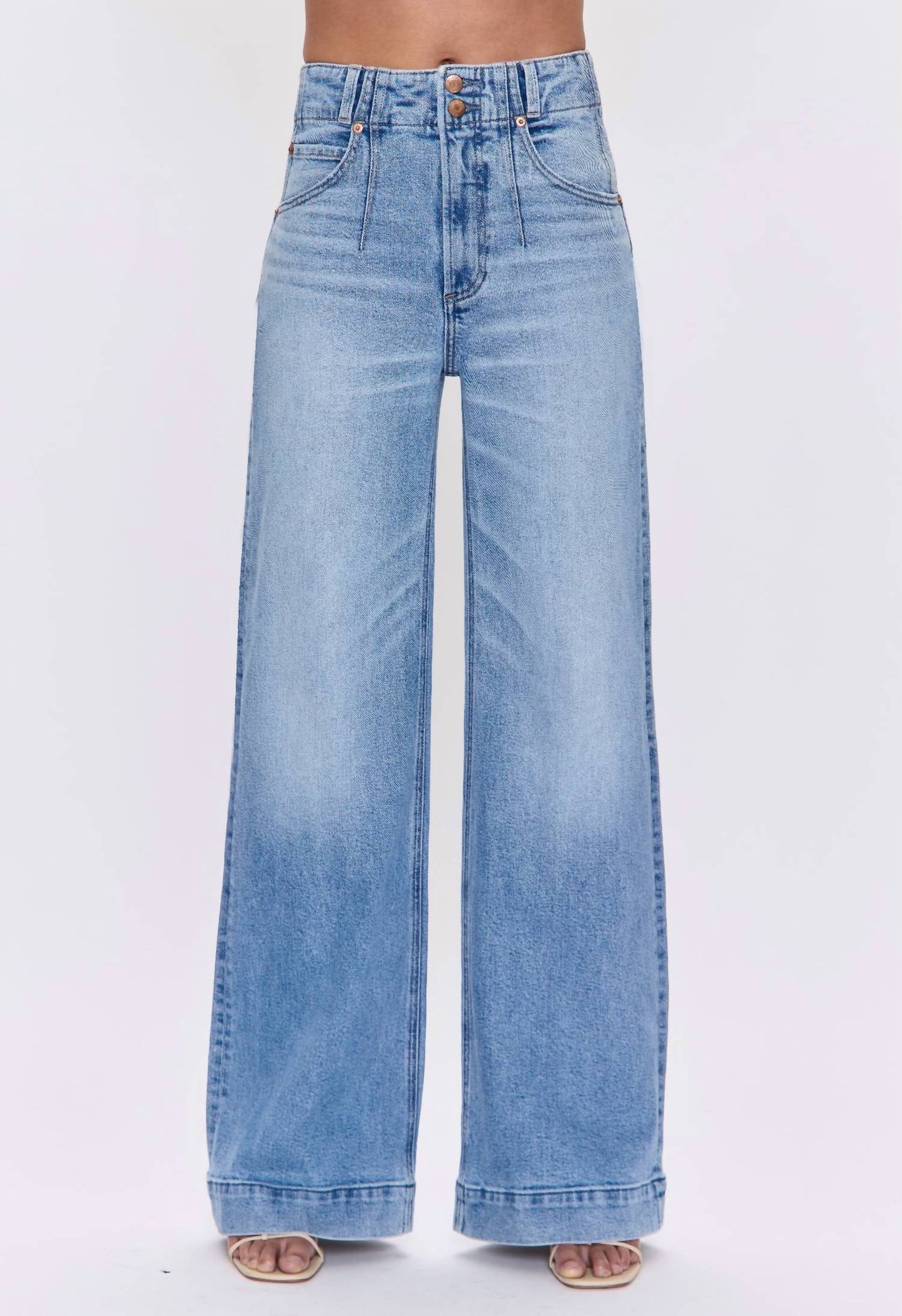 Pistola - Women's Lana High Rise Double Button Ultra Wide Leg Jeans