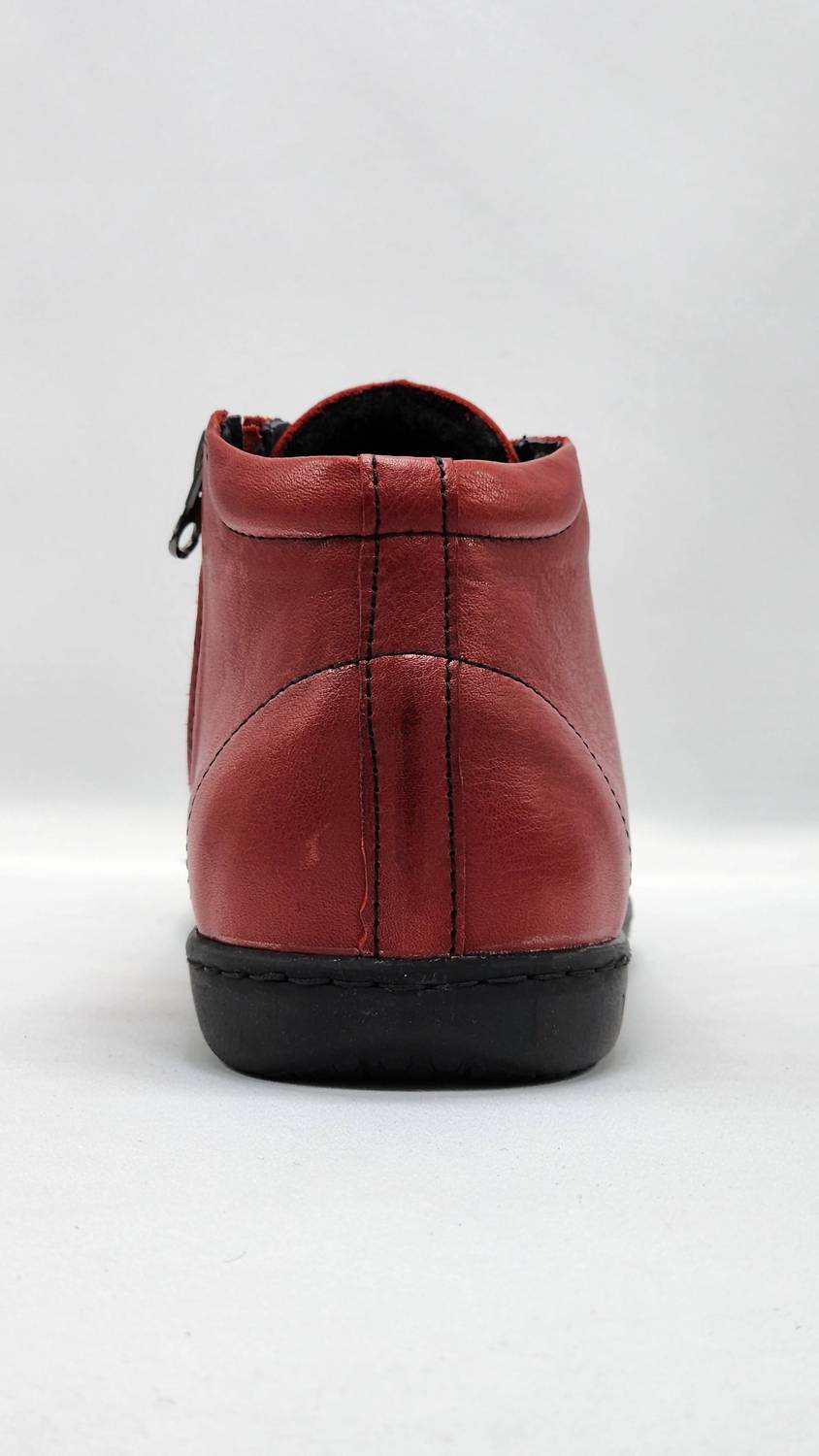 Kcr Group - Women's Medical-Sole Fur-Lined Zip-Up Leather Boots