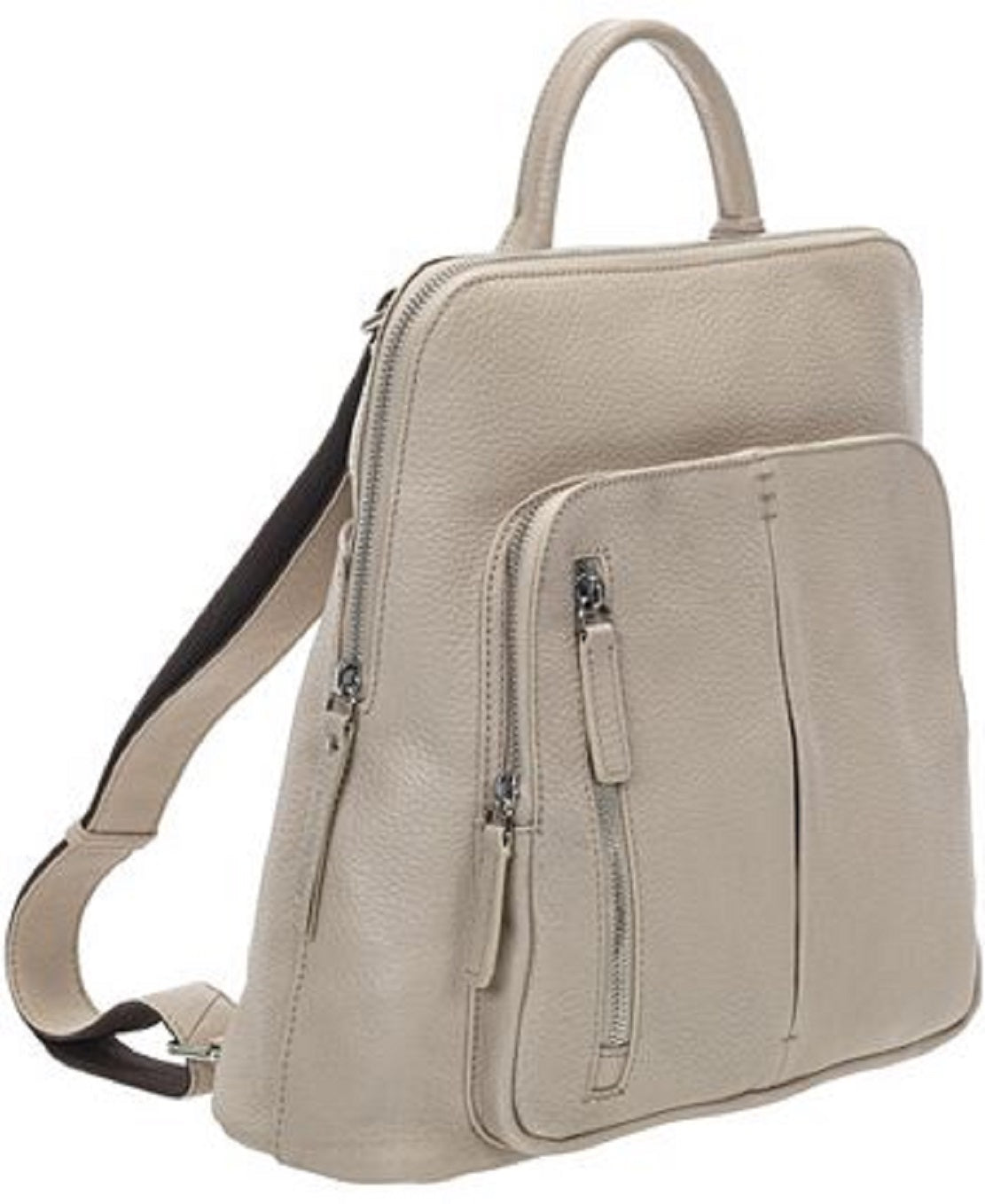 Mancini Women's Pebbled Brigette Backpack White Size Regular