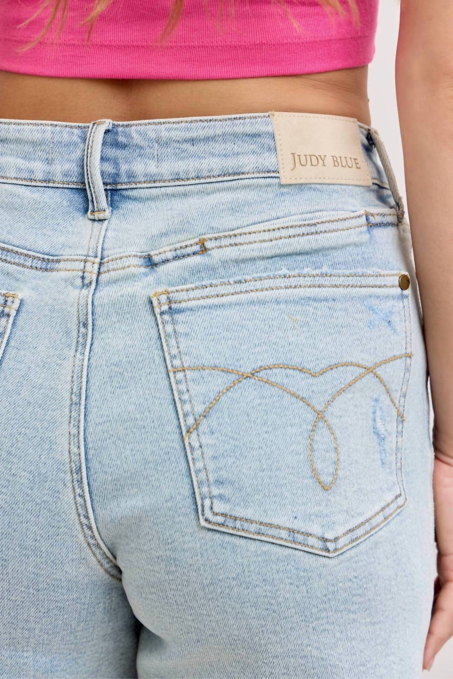 Judy Blue - High Waisted Rigid Magic Dad Shorts