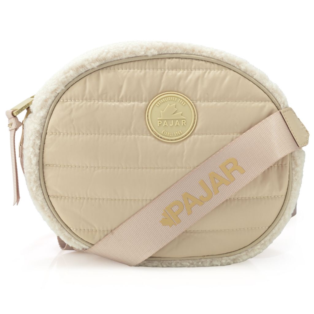 Pajar Quilted Sherpa Camera Bag Oval Crossbody