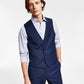 Calvin Klein Men's X Fit Slim Fit Stretch Birdseye Suit Vest Blue Size Small