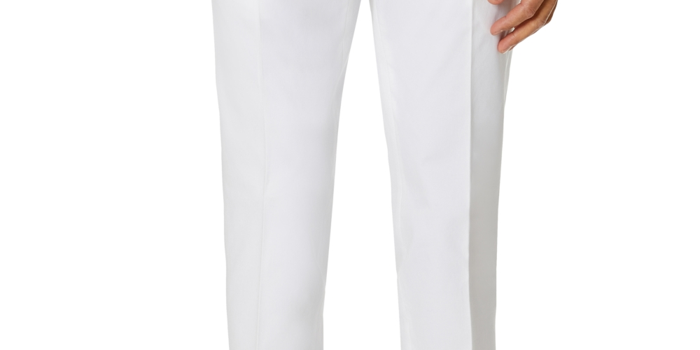 Tommy Hilfiger Men's Modern Fit Th Flex Stretch Chambray Suit Separate Pant White Size 38X30