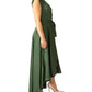 Black Tape Women's V Neck Short-Sleeve Midi Dress Green Size Small