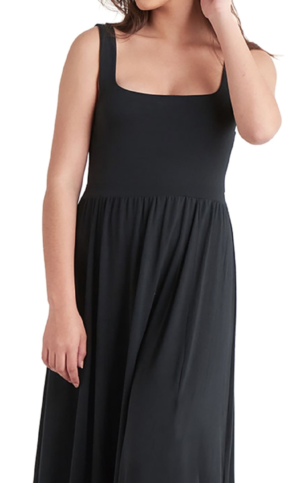 Black Tape Women's Banded Waist Knit Sleeveless Midi Dress Black Size X-Large