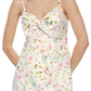 Black Tape Women's Sleeveless Twist Front Printed Midi Dress Pink Size M