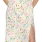 Black Tape Women's Sleeveless Twist Front Printed Midi Dress Pink Size M