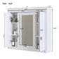 Wall Mounted Bathroom Cabinet With Mirror And 5 Shelves