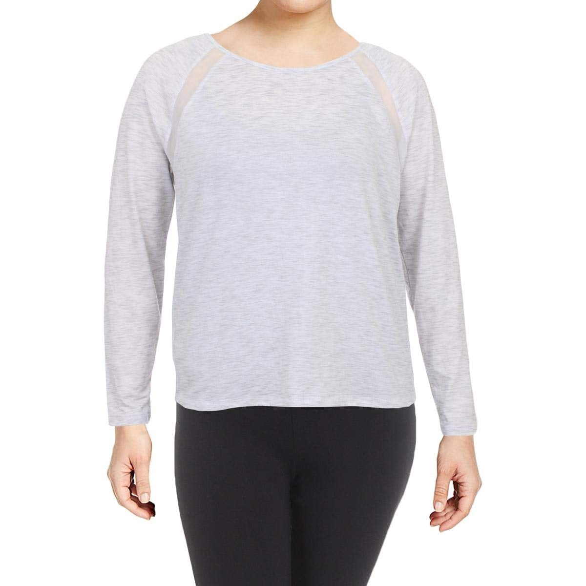 Ideology Women's Fitness Yoga Pullover Top Bright White Size 2 Extra Large