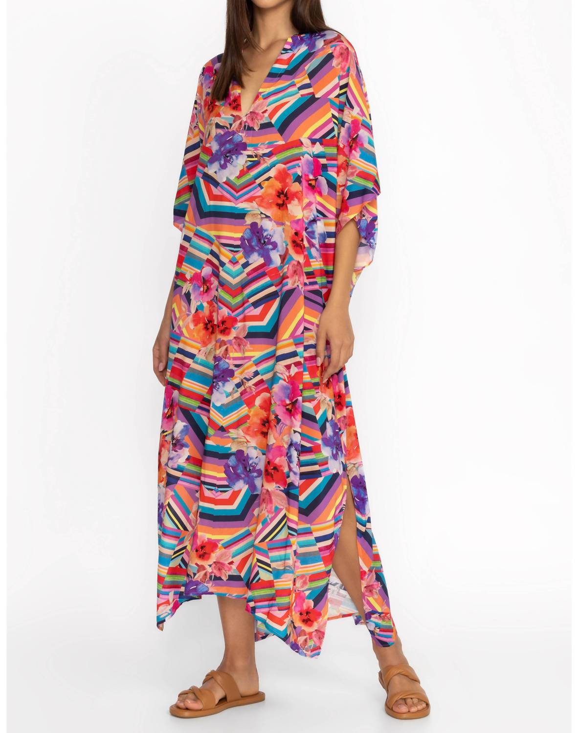 Johnny Was - SUMMER STRIPES MAXI KAFTAN