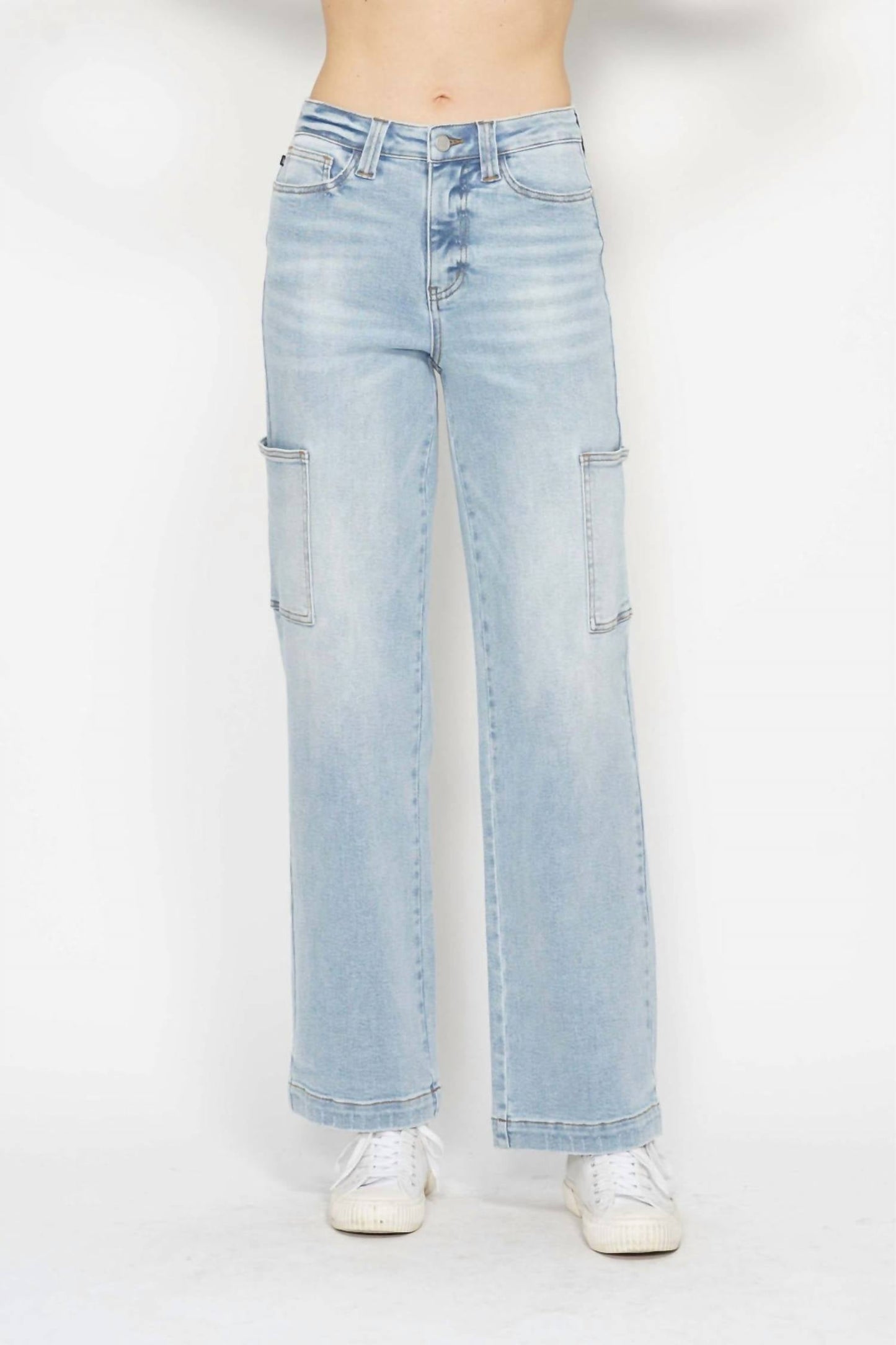 Judy Blue - High Waist Cargo Wide Leg Denim Jeans