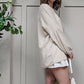 थोक फैशन स्क्वायर - प्लस साइज़ वैफल निट पफ स्लीव स्वेटर