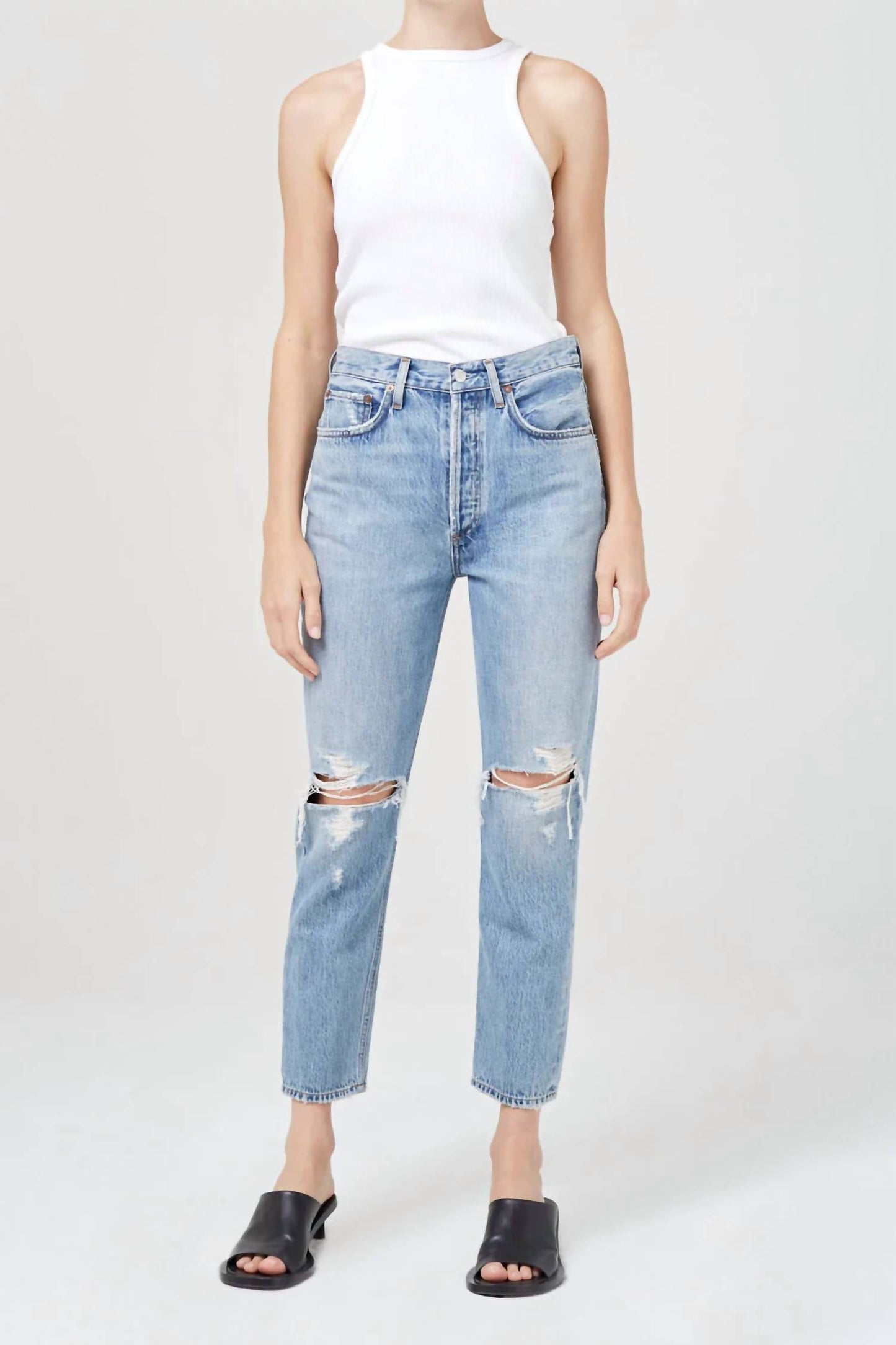 Agolde - Women's Riley High Rise Straight Crop Jean