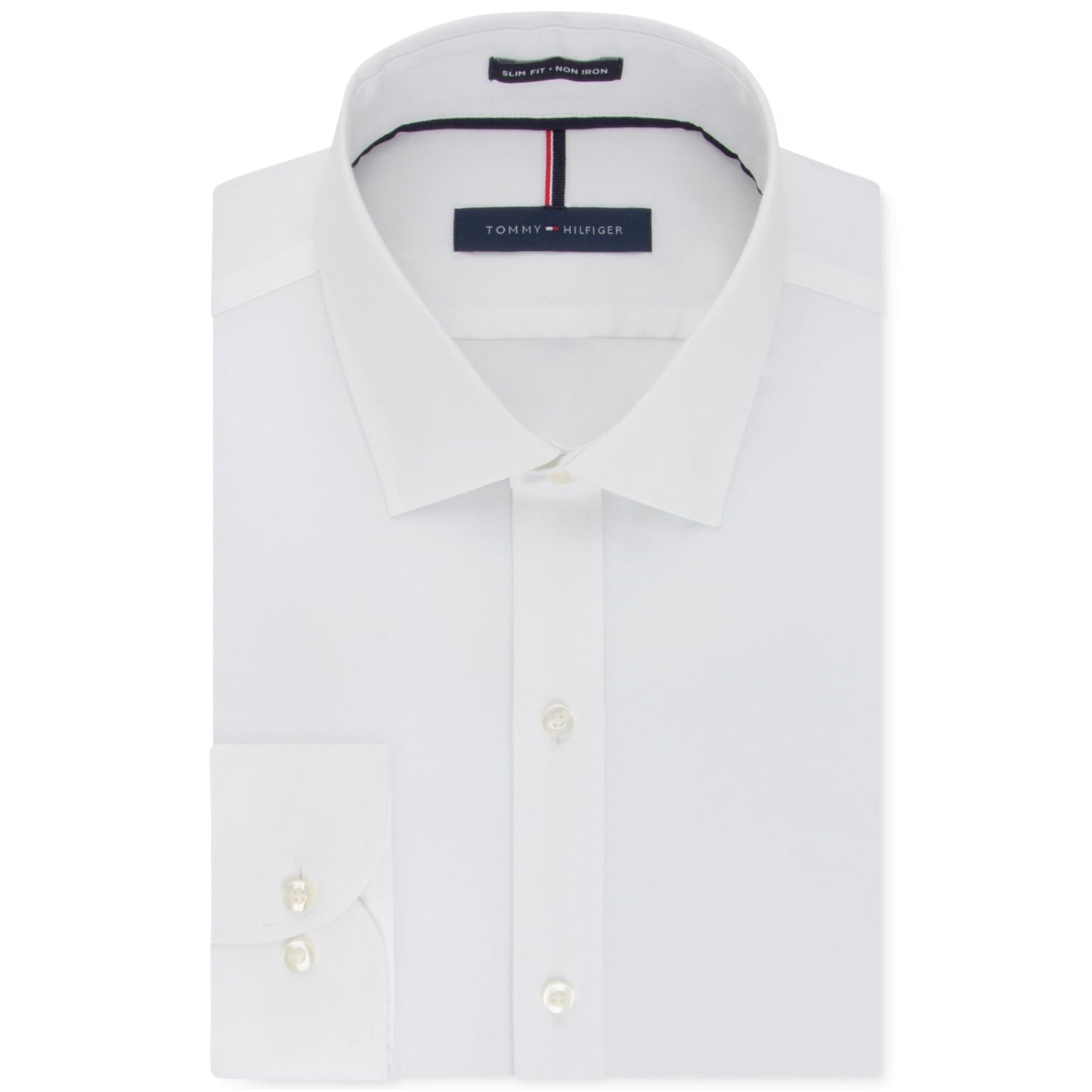 Tommy Hilfiger Men's White Slim-Fit Dress Shirt Size 15X32-33