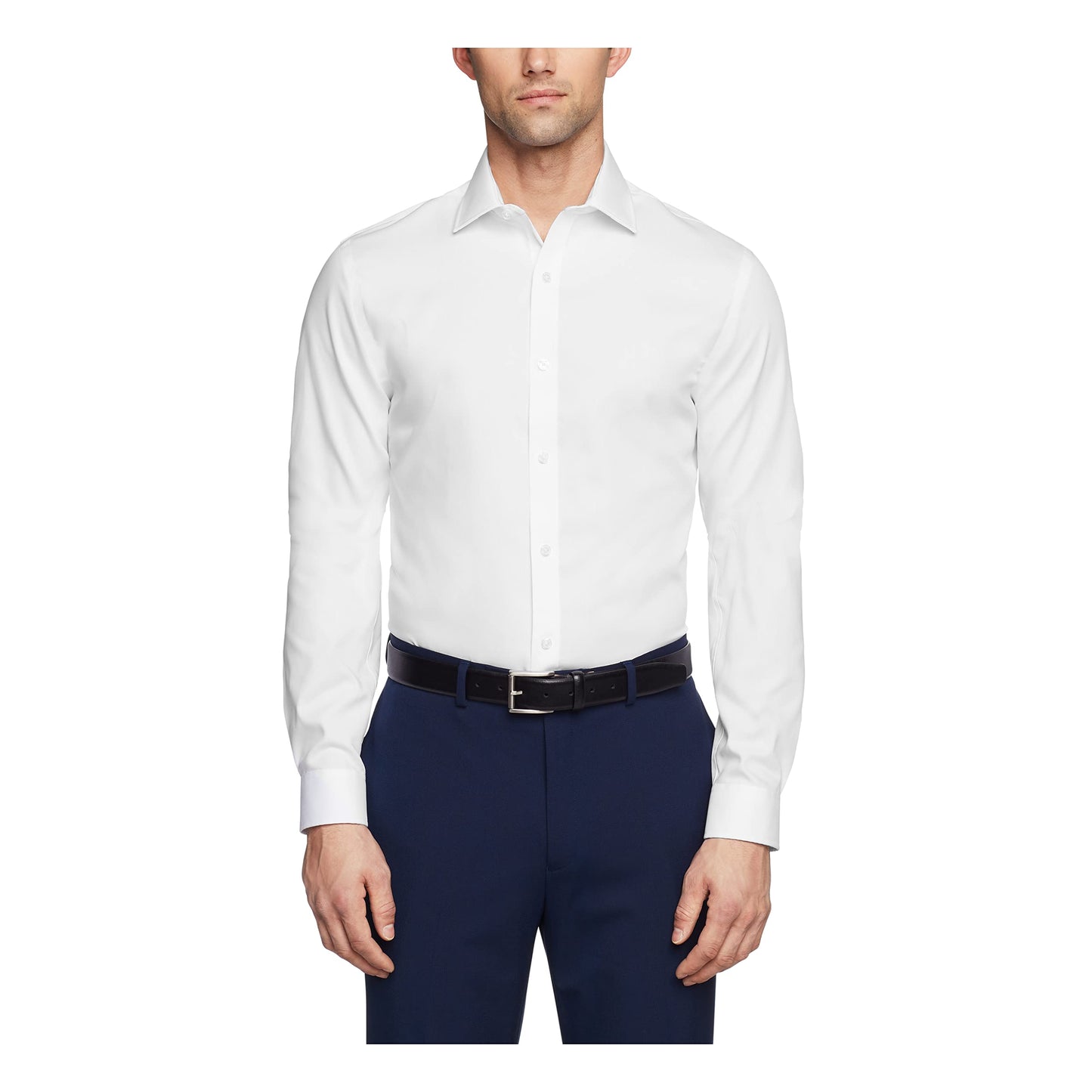 Tommy Hilfiger Men's White Slim-Fit Dress Shirt Size 15X32-33