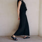 A.Ren - Woven Elastic Waist Long Linen Skirt